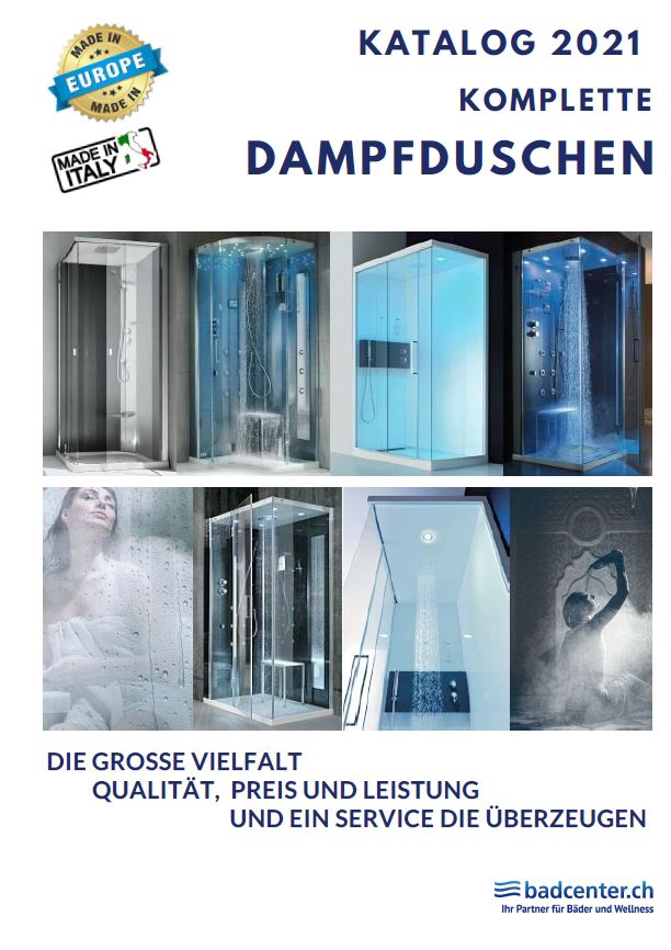 Katalog Dampfduschen 2021 blättern  von badcenter.ch