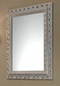 Spiegel mit Stilrahmen hochglanz weiss Lackiert 73x94 cm